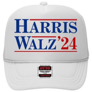 Harris Waltz 2024 Election Kamala Harris Tim Waltz High Crown Mesh Back Trucker Hat