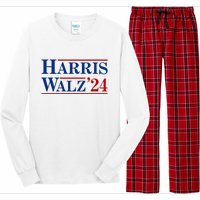 Harris Waltz 2024 Election Kamala Harris Tim Waltz Long Sleeve Pajama Set