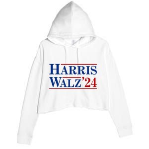 Harris Waltz 2024 Election Kamala Harris Tim Waltz Crop Fleece Hoodie