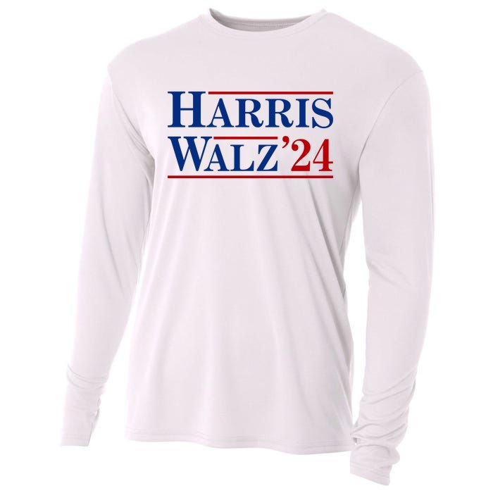 Harris Waltz 2024 Election Kamala Harris Tim Waltz Cooling Performance Long Sleeve Crew