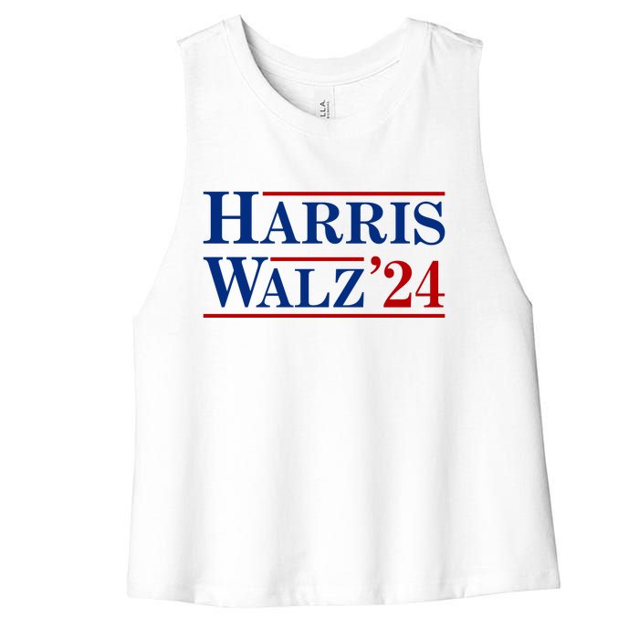 Harris Waltz 2024 Election Kamala Harris Tim Waltz Women's Racerback Cropped Tank