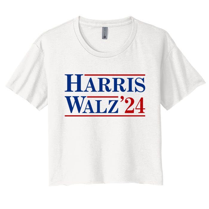 Harris Waltz 2024 Election Kamala Harris Tim Waltz Women's Crop Top Tee