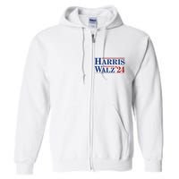 Harris Waltz 2024 Election Kamala Harris Tim Waltz Full Zip Hoodie