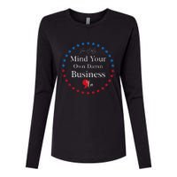 Harris Waltz 2024 Mind Your Own Damn Business Womens Cotton Relaxed Long Sleeve T-Shirt