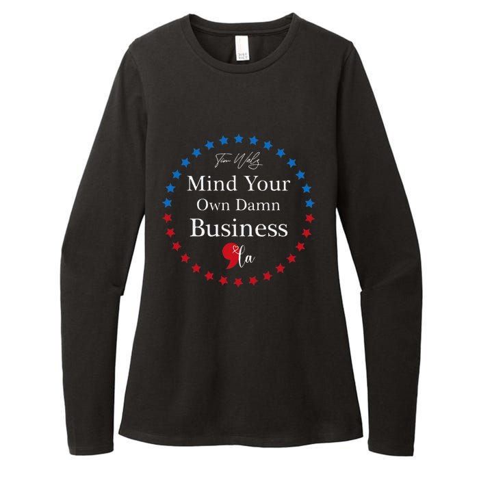 Harris Waltz 2024 Mind Your Own Damn Business Womens CVC Long Sleeve Shirt