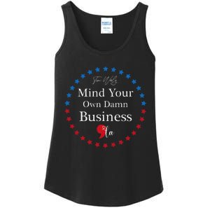 Harris Waltz 2024 Mind Your Own Damn Business Ladies Essential Tank