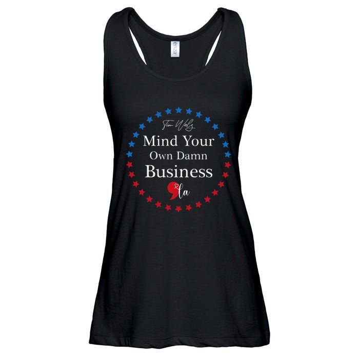 Harris Waltz 2024 Mind Your Own Damn Business Ladies Essential Flowy Tank