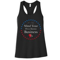 Harris Waltz 2024 Mind Your Own Damn Business Women's Racerback Tank