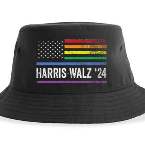 Harris Walz 2024 Election Kamala Tim Waltz American Sustainable Bucket Hat