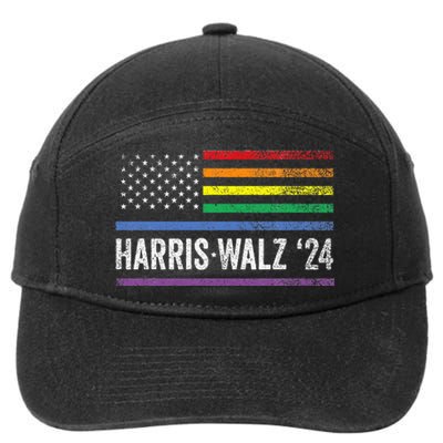 Harris Walz 2024 Election Kamala Tim Waltz American 7-Panel Snapback Hat