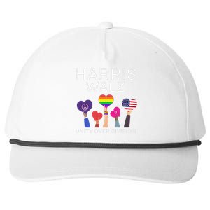 Harris Waltz 2024 Unity Over Division Snapback Five-Panel Rope Hat