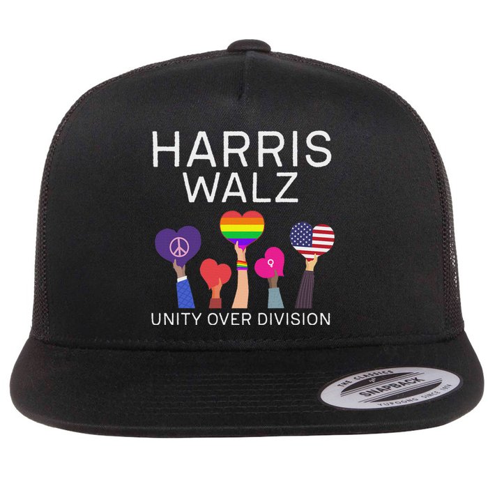 Harris Waltz 2024 Unity Over Division Flat Bill Trucker Hat