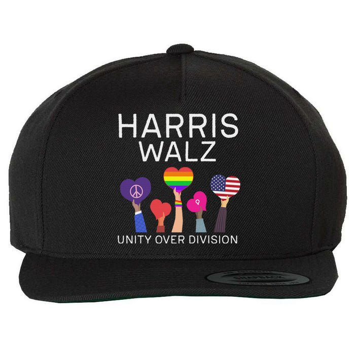 Harris Waltz 2024 Unity Over Division Wool Snapback Cap