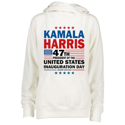 Harris Won 2024 Election Inauguration Kamala Harris Waltz 47 Womens Funnel Neck Pullover Hood