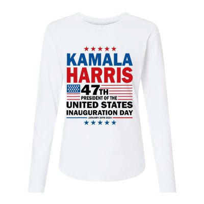 Harris Won 2024 Election Inauguration Kamala Harris Waltz 47 Womens Cotton Relaxed Long Sleeve T-Shirt