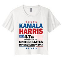 Harris Won 2024 Election Inauguration Kamala Harris Waltz 47 Women's Crop Top Tee