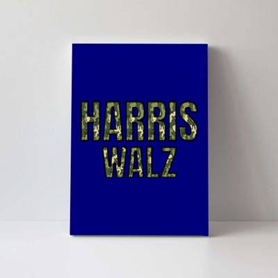 Harris Walz 2024 Presidential Election Kamala Camo Funny Gift Canvas