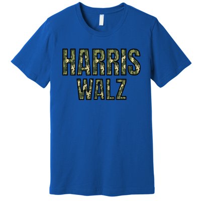 Harris Walz 2024 Presidential Election Kamala Camo Funny Gift Premium T-Shirt