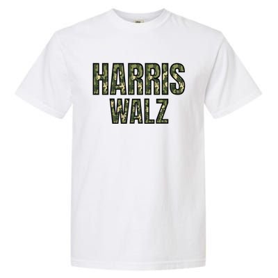 Harris Walz 2024 Presidential Election Kamala Camo Funny Gift Garment-Dyed Heavyweight T-Shirt