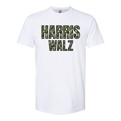 Harris Walz 2024 Presidential Election Kamala Camo Funny Gift Softstyle® CVC T-Shirt