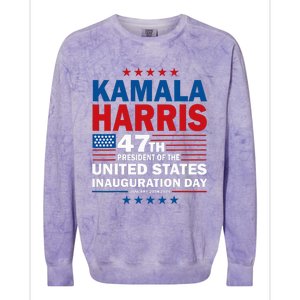 Harris Won 2024 Election Inauguration Kamala Harris Waltz 47 Colorblast Crewneck Sweatshirt