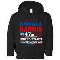 Harris Won 2024 Election Inauguration Kamala Harris Waltz 47 Toddler Hoodie