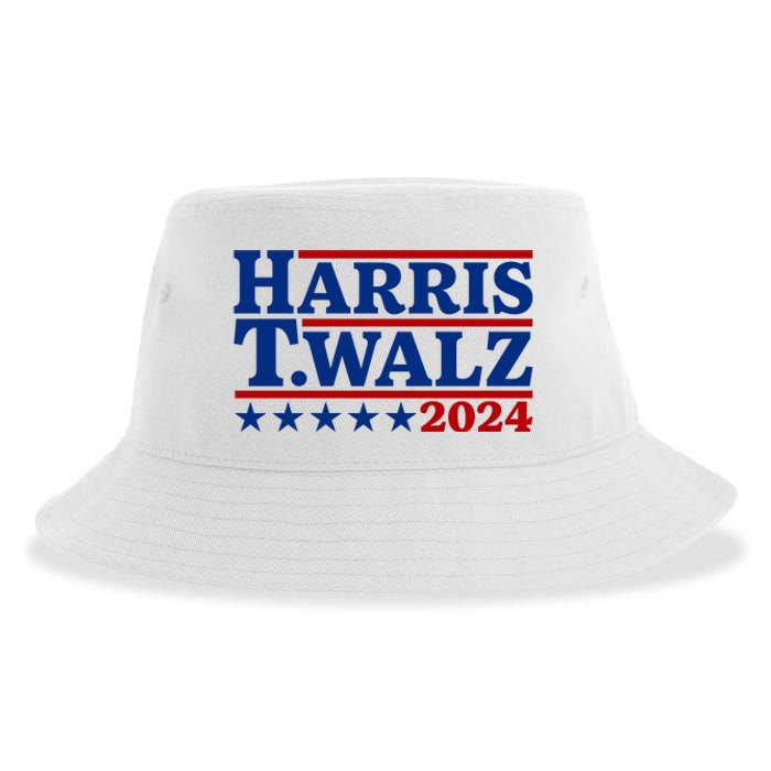 Harris Walz 2024 Funny Harris Walz Sustainable Bucket Hat