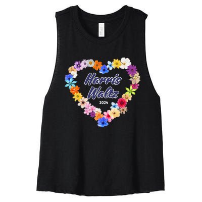 Harris Waltz 2024 Flower Tender Heart Women's Racerback Cropped Tank