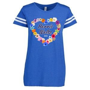 Harris Waltz 2024 Flower Tender Heart Enza Ladies Jersey Football T-Shirt