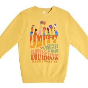 Harris Waltz 2024 Unity Over Division Gift Premium Crewneck Sweatshirt