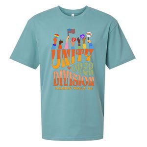 Harris Waltz 2024 Unity Over Division Gift Sueded Cloud Jersey T-Shirt