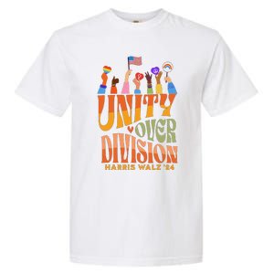 Harris Waltz 2024 Unity Over Division Gift Garment-Dyed Heavyweight T-Shirt