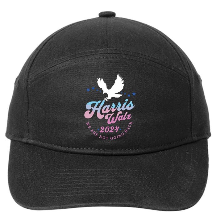 Harris Walz 2024 Election Vote Blue Kamala Walz 2024 7-Panel Snapback Hat