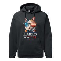 Harris Waltz 2024 Election Cat Ladies Kamala Harris Performance Fleece Hoodie