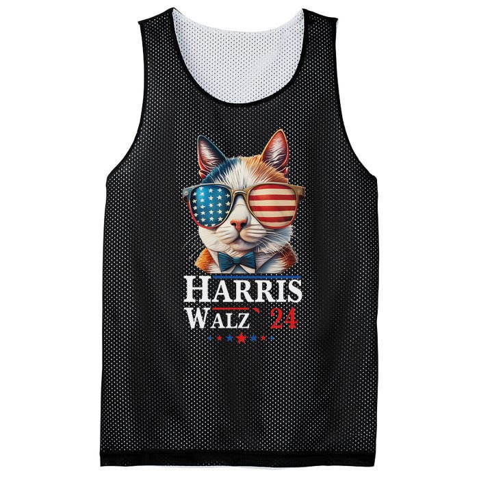 Harris Waltz 2024 Election Cat Ladies Kamala Harris Mesh Reversible Basketball Jersey Tank