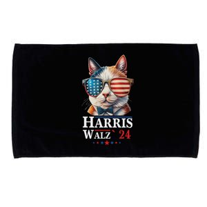 Harris Waltz 2024 Election Cat Ladies Kamala Harris Microfiber Hand Towel