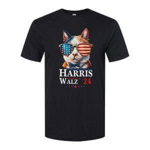 Harris Waltz 2024 Election Cat Ladies Kamala Harris Softstyle CVC T-Shirt