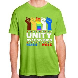 Harris Waltz 2024 Unity Over Division Kamala Harris Tim Walz Adult ChromaSoft Performance T-Shirt