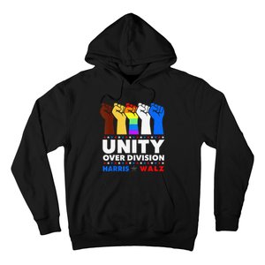 Harris Waltz 2024 Unity Over Division Kamala Harris Tim Walz Hoodie