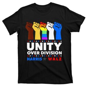 Harris Waltz 2024 Unity Over Division Kamala Harris Tim Walz T-Shirt