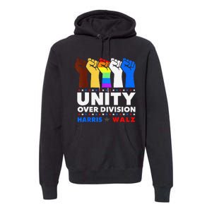 Harris Waltz 2024 Unity Over Division Kamala Harris Tim Walz Premium Hoodie