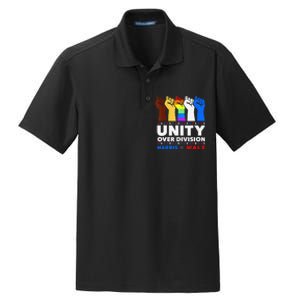 Harris Waltz 2024 Unity Over Division Kamala Harris Tim Walz Dry Zone Grid Polo