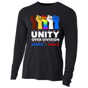 Harris Waltz 2024 Unity Over Division Kamala Harris Tim Walz Cooling Performance Long Sleeve Crew