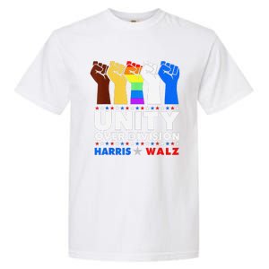 Harris Waltz 2024 Unity Over Division Kamala Harris Tim Walz Garment-Dyed Heavyweight T-Shirt