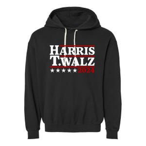 Harris Walz 2024 Funny Harris Walz Garment-Dyed Fleece Hoodie