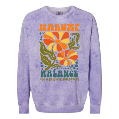 Harump Wallace 2024 Harris Trump Walz Vance Colorblast Crewneck Sweatshirt