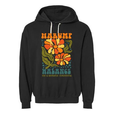 Harump Wallace 2024 Harris Trump Walz Vance Garment-Dyed Fleece Hoodie