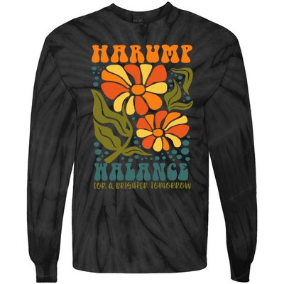 Harump Wallace 2024 Harris Trump Walz Vance Tie-Dye Long Sleeve Shirt