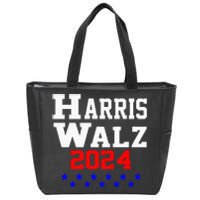 Harris Waltz 2024 Election Kamala Harris Tim Waltz 2024 Zip Tote Bag