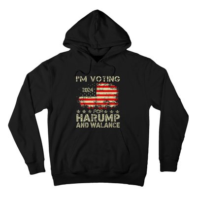 Harump Wallace 2024 Harris Trump Walz Vance Hoodie